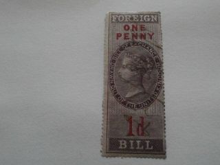 Queen Victoria Foreign Bill One Penny