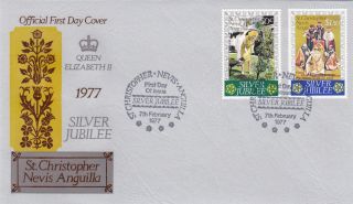 (13272) St Christopher Nevis Anguilla Fdc Silver Jubilee 1977