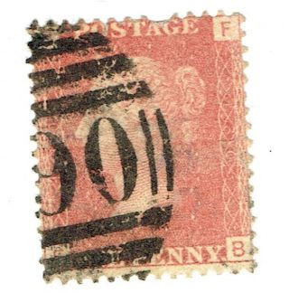 1858 - 1864 Great Britain - Queen Victoria - Rose One Penny (e)