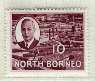 North Borneo; 1950 Early Gvi Issue Fine Hinged 10c.  Value