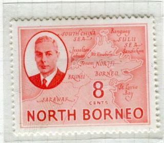 North Borneo; 1950 Early Gvi Issue Fine Hinged 8c.  Value