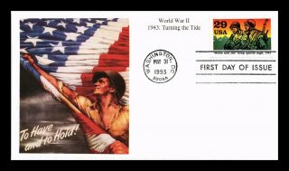 Dr Jim Stamps Us Willie And Joe Wwii Turning The Tide Fdc Cover Washington Dc