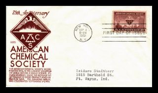 Us Cover American Chemical Society Fdc Anderson Cachet Scott 1002
