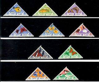 Herm Island Guernsey Great Britain Pretty Lot 10 1954 Local Issue Stamps