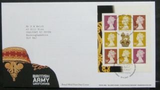 Great Britain 2007: British Army Uniforms Prestige Stamp Book Panel Fdc