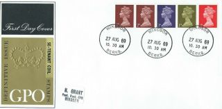 Rare First Day Cover,  Definitive Issue Se - Tenant Coil,  27th Aug 1969