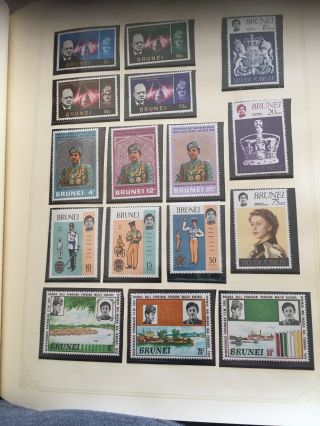 Brunei Page Of 16 Unmounted Stamps In Sets.