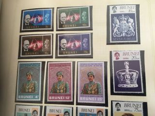 Brunei Page of 16 Unmounted Stamps in Sets. 3