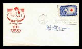 Us Cover International Red Cross Fdc House Of Farnum Cachet