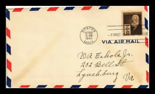 Us Air Mail Cover Alexander Graham Bell Famous Americans Fdc Scott 893