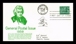 Dr Jim Stamps Us Hermitage Andrew Jackson Cs Anderson Fdc Cover