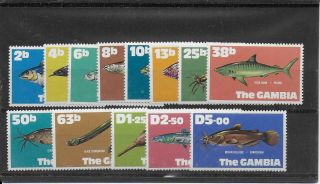 Gambia 1971 Currency Set Unmounted
