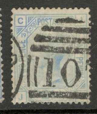 Queen Victoria - Sg 142 - 2 1/2d Blue - Plate 19 - Letters J C -