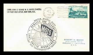 Dr Jim Stamps Us Arctic Operations Military Sealift Naval Event Cover 1962