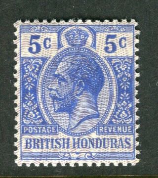 British Honduras; 1915 - 16 Early Gv Issue Fine Hinged 5c.  Value