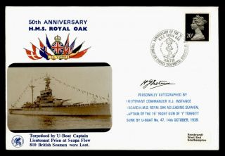 Dr Who 1989 Gb Hms Royal Oak Naval Ship Aniv Lt Commander Signed Cachet E46712