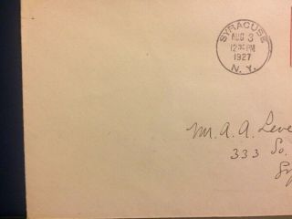 US Stamp Scott 644 1927 2 Cent Burgoyne Campaign Syracuse Aug 3 UNCACHET FDC 2