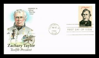 Dr Jim Stamps Us President Zachary Taylor Ameripex First Day Cover Chicago