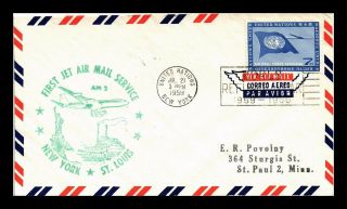 Us Cover First Jet Air Mail Flight Am 2 United Nations York St Louis