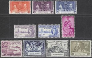 Sierra Leone 1937 - 49 Kgvi Omnibus Selection Inc Upu,  Coronation