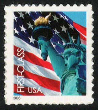 Usa Sc.  3966 (39c) Flag & Liberty 2006 Mnh Sa Pane Single