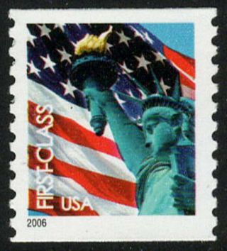 Usa Sc.  3967 (39c) Flag & Liberty 2006 Mnh Wag 9½ Coil Single