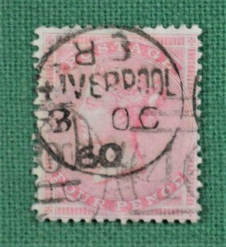 Gb Stamp 1855 - 57 4d Rose Carmine Sg 66 (t112)
