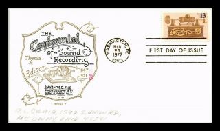 Dr Jim Stamps Us Sound Recording Centennial Fdc Art O Pages Cover