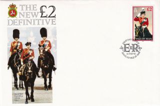 (26865) Gb Isle Of Man Fdc £2 Queen Definitive 1990