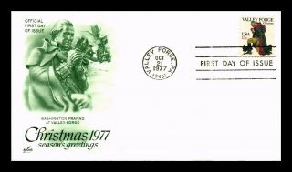 Dr Jim Stamps Us George Washington Valley Forge Christmas Fdc Cover Art Craft