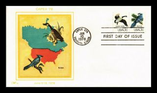 Dr Jim Stamps Us Canada Goose Blue Jay Wildlife Combo Fdc Capex Event Cover