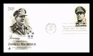 Us Cover General Douglas Macarthur Army Fdc Artcraft Cachet