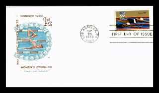 Us Cover Summer Olympics Moscow Womens Swimming Fdc House Of Farnum
