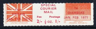 Post Strike 1971 Special Courier Germany Flag Unmounted - Cinderella