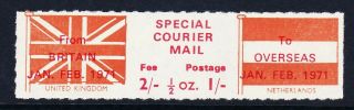 Post Strike 1971 Special Courier Netherlands Flag Unmounted - Cinderella