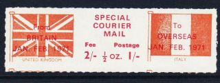 Post Strike 1971 Special Courier Italy Flag Unmounted - Cinderella
