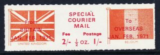 Post Strike 1971 Special Courier Belgium Flag Unmounted - Cinderella