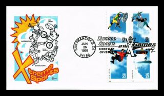 Dr Jim Stamps Us Xtreme Sports Combo First Day Cover Craft San Francisco