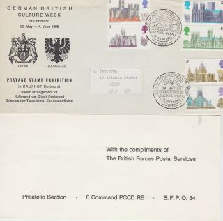 Postal And Courier Services German Culture Week 1969 First Day Cover & Insert