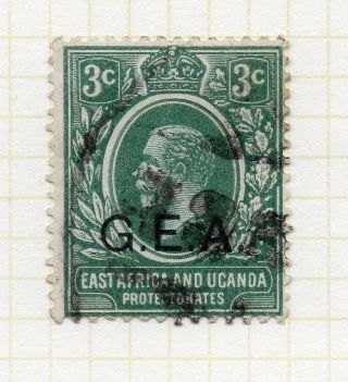 East Africa Uganda 1917 - 21 Early Issue Fine 3c.  Gea Optd 293713