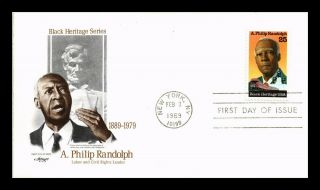 Us Cover A Philip Randolph Labor And Civil Rights Leader Black Heritage Fdc