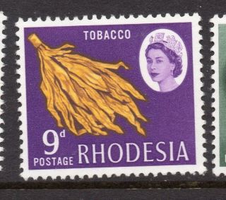 Rhodesia 1966 Qeii Early Issue Fine Hinged 9d.  233251