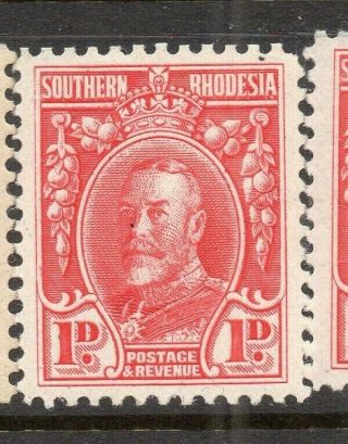 Southern Rhodesia 1931 Early Issue Fine Hinged Shade Of 1d.  304878