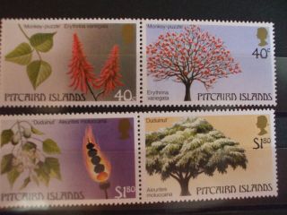 Pitcairn.  1987 Trees Full Set Of 4vs Mnh Cat 6.  50 (1l2)