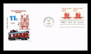 Dr Jim Stamps Us Railroad Caboose Transportation Coil Fdc House Of Farnum Cover