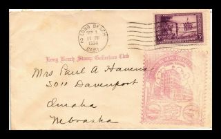 Us Cover Long Beach California Stamp Collectors Club Post Office 1934