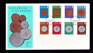 Guernsey Fdc 1979 Coins Of The Bailiwick ½p To 8p,  Sc 173 - 180
