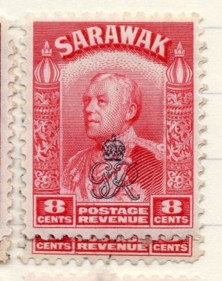 Sarawak 1947 Crown Colony Early Issue Fine Hinged 8c.  Optd 197997