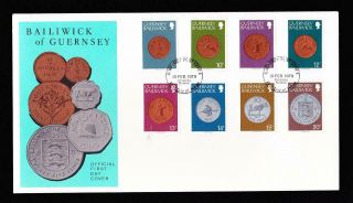 Guernsey Fdc 1979 Coins Of The Bailiwick 9p - 20p,  Sc 181 - 188