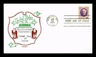 Dr Jim Stamps Us Elizabeth Blackwell Art O Pages First Day Cover Geneva York